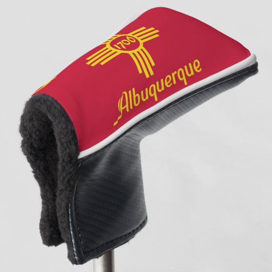 Vlag van Albuquerque, New Mexico Golf Head Hoesje Golfheadcover (3/4 voorkant)