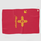 Vlag van Albuquerque, New Mexico Golfhanddoek (Horizontaal)