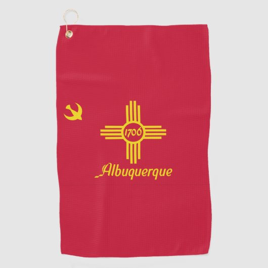 Vlag van Albuquerque, New Mexico Golfhanddoek (Voorkant)