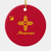 Vlag van Albuquerque (New Mexico) Keramisch Ornament (Voorkant)