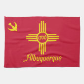 Vlag van Albuquerque, New Mexico Kitchen Towel Theedoek (Horizontaal)