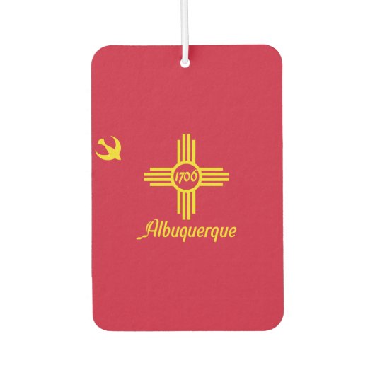 Vlag van Albuquerque, New Mexico Luchtverfrisser (Voorkant)