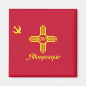 Vlag van Albuquerque (New Mexico) Magneet (Voorkant)