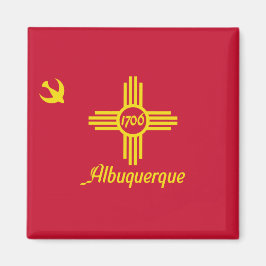 Vlag van Albuquerque (New Mexico) Magneet