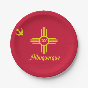 Vlag van Albuquerque, New Mexico Paper Borden Papieren Bordje