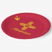 Vlag van Albuquerque (New Mexico) Papieren Bordje (Gekanteld)