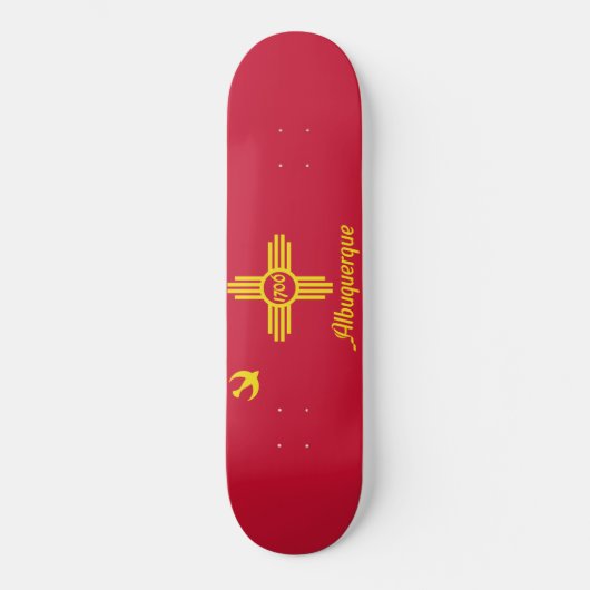 Vlag van Albuquerque (New Mexico) Persoonlijk Skateboard (Voorkant)