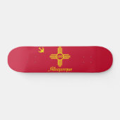 Vlag van Albuquerque, New Mexico Persoonlijk Skateboard (Horizontaal)