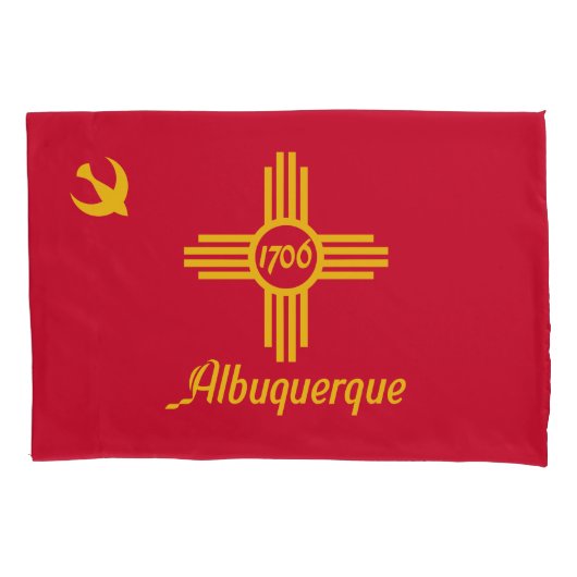 Vlag van Albuquerque, New Mexico Pillowcase Kussensloop (Voorkant)