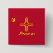 Vlag van Albuquerque, New Mexico Pinback Button (Voorkant)
