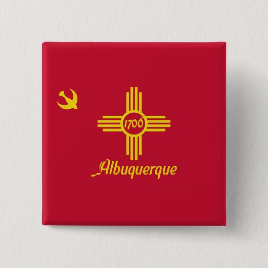 Vlag van Albuquerque, New Mexico Pinback Button (Voorkant)