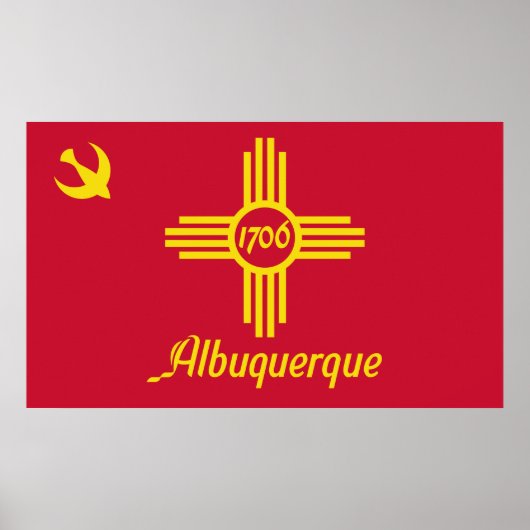 Vlag van Albuquerque (New Mexico) Poster (Voorkant)