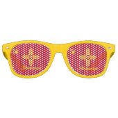 Vlag van Albuquerque, New Mexico Retro zonnebril (Voorkant)