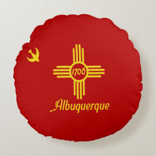 vlag van Albuquerque (New Mexico) Rond Kussen