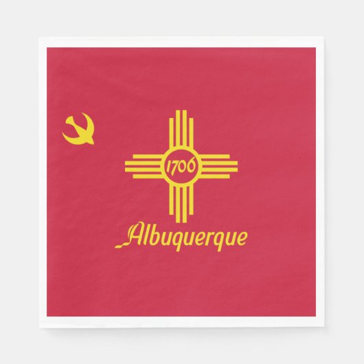 Vlag van Albuquerque (New Mexico) Servet (Voorkant)