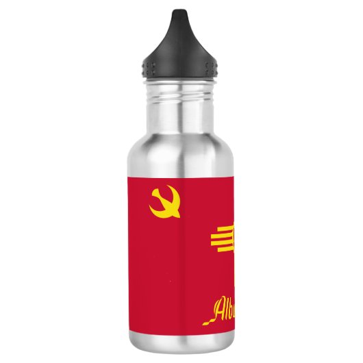 Vlag van Albuquerque, New Mexico Stainless Steel W Waterfles (Links)