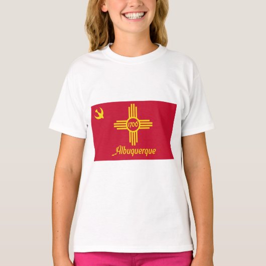 Vlag van Albuquerque (New Mexico) T-shirt (Voorkant)