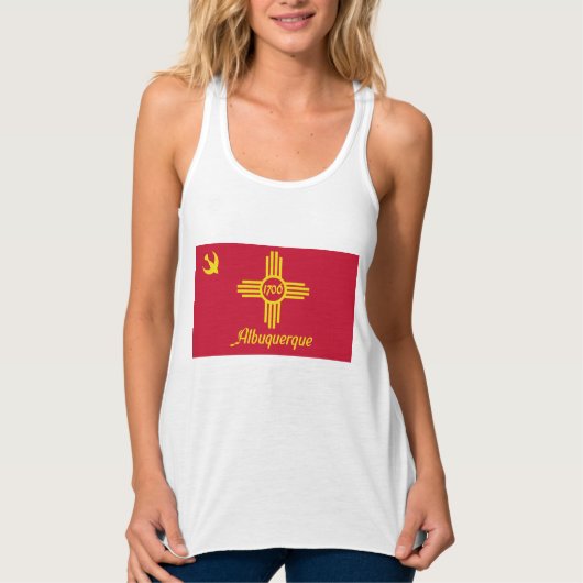 Vlag van Albuquerque (New Mexico) Tanktop (Voorkant)