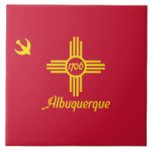 Vlag van Albuquerque (New Mexico) Tegeltje (Voorkant)