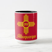 Vlag van Albuquerque (New Mexico) Tweekleurige Koffiemok (Center)