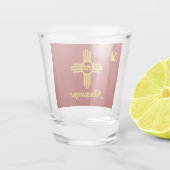 vlag van Albuquerque Shot Glas (Achterkant)