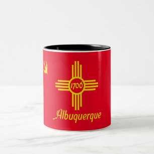 vlag van Albuquerque Tweekleurige Koffiemok