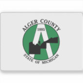 Vlag van Alger County, Michigan Sticker (Voorkant)