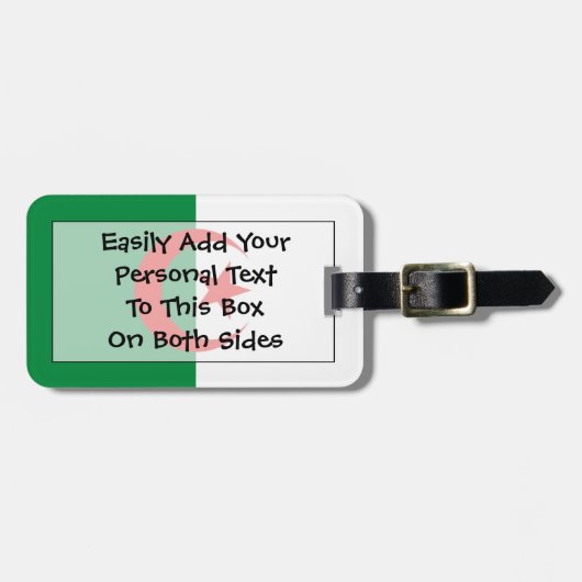 Vlag van Algerije Easy ID Bagagelabel (Voorkant horizontaal)