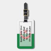 Vlag van Algerije Easy ID Bagagelabel (Voorkant verticaal)