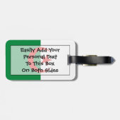 Vlag van Algerije Easy ID Bagagelabel (Achterkant horizontaal)