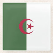 Vlag van Algerije Glazen Onderzetter (Voorkant)