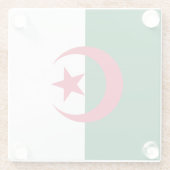 Vlag van Algerije Glazen Onderzetter (Achterkant)