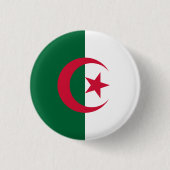 Vlag van Algerije Ronde Button 3,2 Cm (Voorkant)