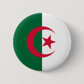 Vlag van Algerije Ronde Button 5,7 Cm (Voorkant)