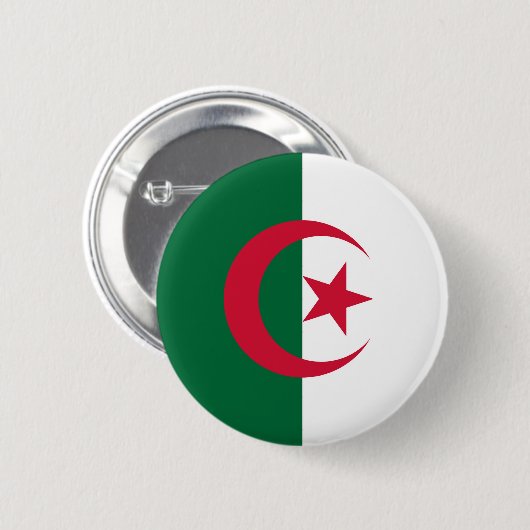 Vlag van Algerije Ronde Button 5,7 Cm (Voorkant /achterkant)