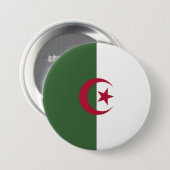 Vlag van Algerije Ronde Button 7,6 Cm (Voorkant /achterkant)