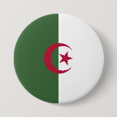 Vlag van Algerije Ronde Button 7,6 Cm (Voorkant)