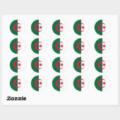 Vlag van Algerije Ronde Sticker (Vel)