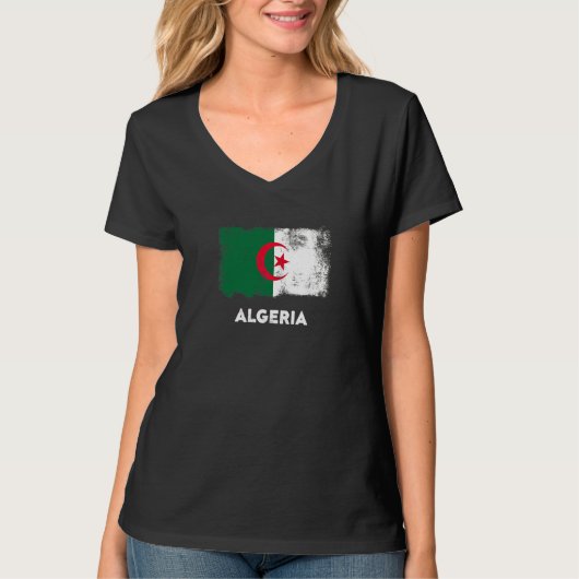 Vlag van Algerije   T-shirt (Voorkant)