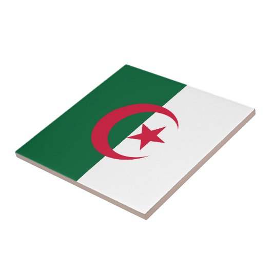 Vlag van Algerije Tegeltje (Zijkant)
