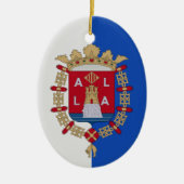 Vlag van Alicante, Spanje Keramisch Ornament (Voorkant)