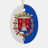 Vlag van Alicante, Spanje Keramisch Ornament (Achterkant)