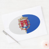 Vlag van Alicante, Spanje Ovale Sticker (Envelop)