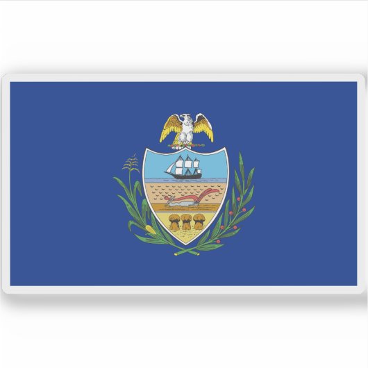 Vlag van Allegheny County, Pennsylvania Sticker (Voorkant)