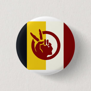 Vlag van American Indian Movement Ronde Button 3,2 Cm