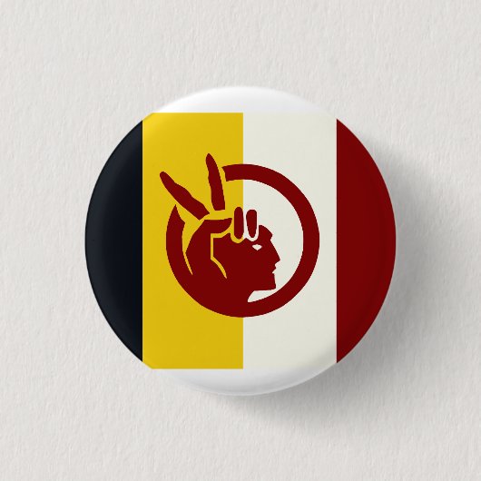 Vlag van American Indian Movement Ronde Button 3,2 Cm (Voorkant)