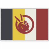 Vlag van American Indian Movement Sticker (Voorkant)