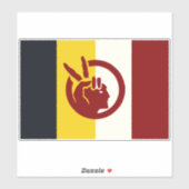 Vlag van American Indian Movement Sticker (Vel)