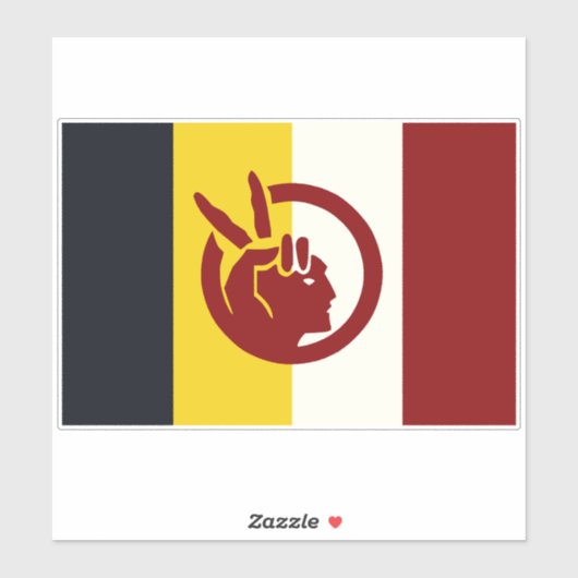 Vlag van American Indian Movement Sticker (Vel)