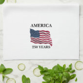 Vlag van Amerika 250 jaar Theedoek (Gevouwen)